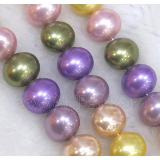 Pearlized Shell Bead, potato shape