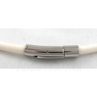 Stainless Steel clasp for bracelet, platinum plated