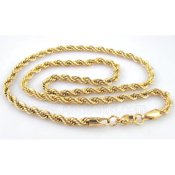 Stainless steel Necklace, gold