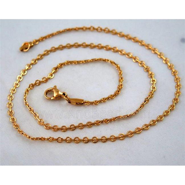 golden plated Stainless Steel Necklace Chain