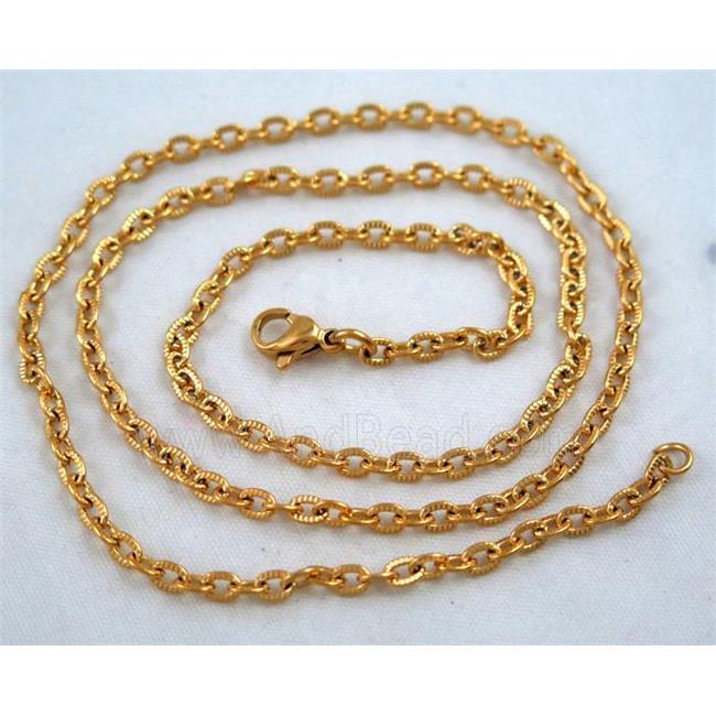 golden plated Stainless Steel Chain Necklace