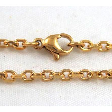 golden plated Stainless Steel Necklace Chain