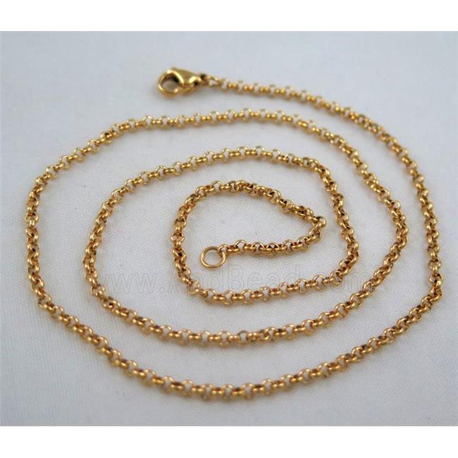 golden plated Stainless Steel Necklace Chain