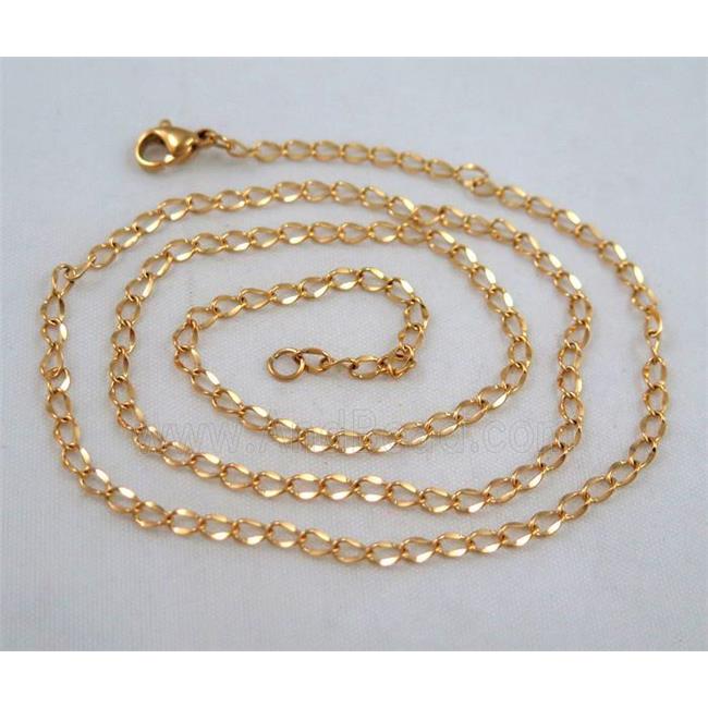 golden plated Stainless Steel Necklace Chain