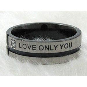 Stainless steel Ring, black