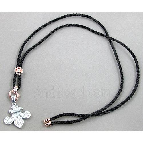 Stainless Steel Pendant with fimo clay pave mid-east rhinestone