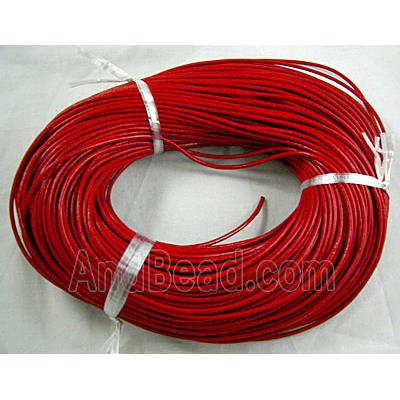 Red Leather Rope For Jewelry Binding