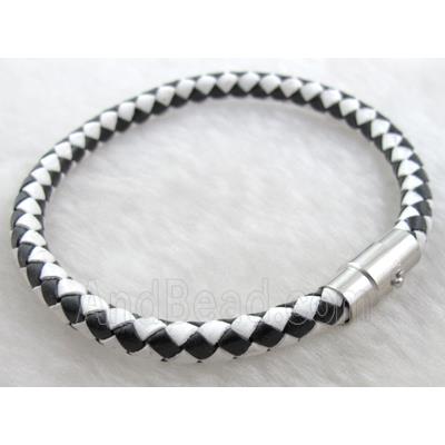 Leather Bracelet with magnetic clasp