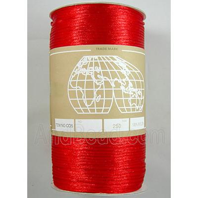 red Satin Rattail Cord