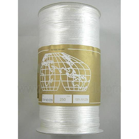 Satin Rattail Cord, white