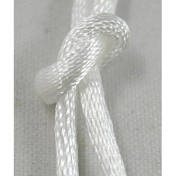 Satin Rattail Cord, white