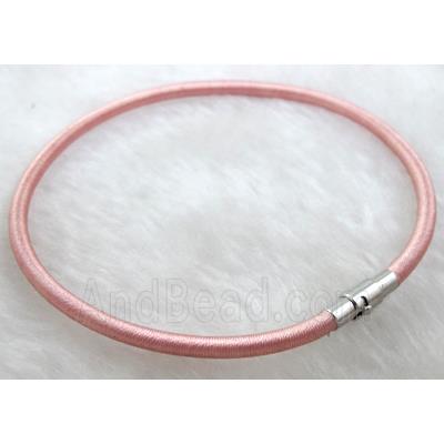 silk-braiding Rubber bracelet, magnetic clasp