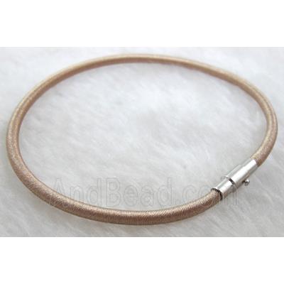 silk-braiding Rubber bracelet, magnetic clasp
