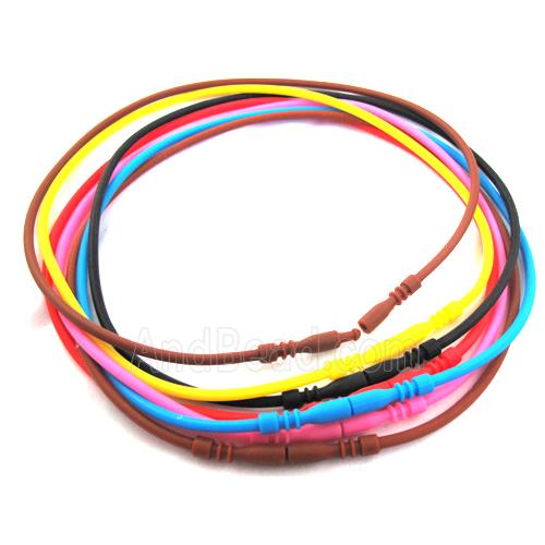 Jewelry making necklace cord, rubber, mixed color