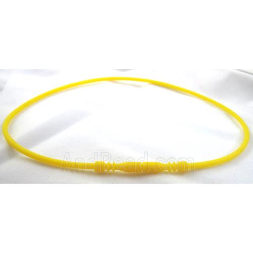 Jewelry making necklace cord, rubber, yellow