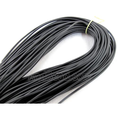 Rubber Cord, hollow, black