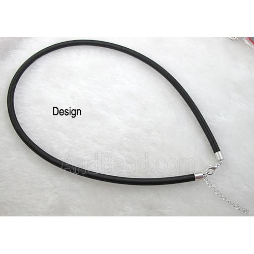 Rubber Cord, hollow, Red
