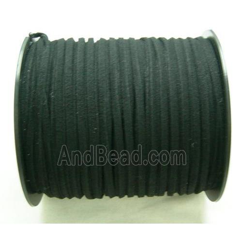 black Synthetic Suede Cord