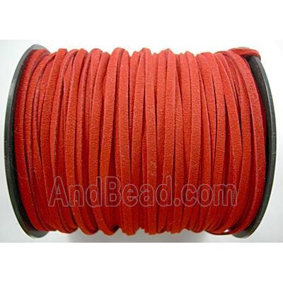 red Synthetic Suede Cord