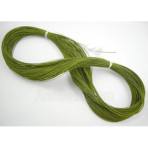 waxed wire, round, grade a, green