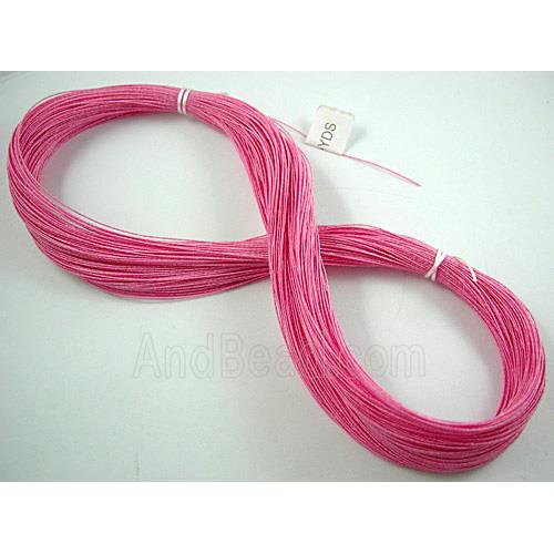 waxed wire, round, grade a, hot-pink