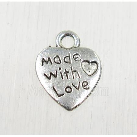 Tibetan Silver heart pendant Non-Nickel
