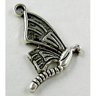 Tibetan Silver pendants, Lead free and nickel Free, butterfly