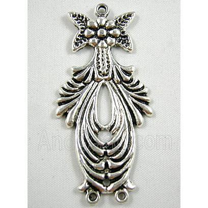 Tibetan Silver charm pendant, Lead free and nickel Free