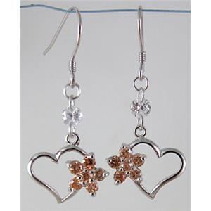 sterling silver Earring, 15mm dia,35mm length