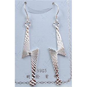 sterling silver Earring, 10x40mm