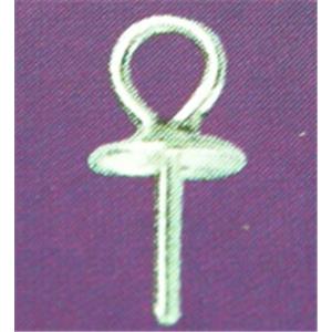 sterling silver Earring posts cups, 5mm dia, 10mm length,hole:2.5mm