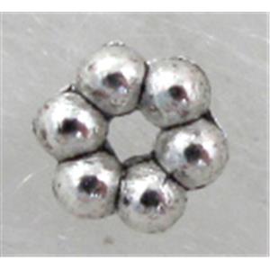 Tibetan Silver Spacer Beads, 3.5mm dia