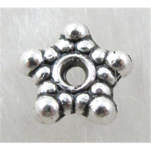 Tibetan Silver spacer, 6.5mm diameter