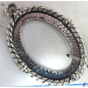 Tibetan Silver pendant Non-Nickel, 34x23mm