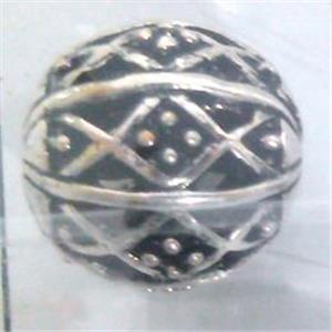 Tibetan Silver Hollow Beads, lead free and nickel free, approx 15mm dia
