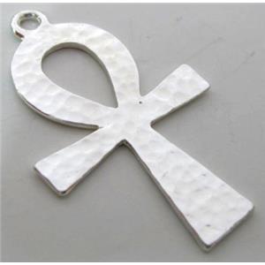 Tibetan Silver Charm Pendant Non-Nickel, 45x27mm