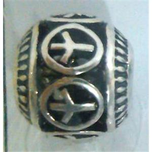 Tibetan Silver Beads, hollow, lead free and nickel free, approx 9mm dia, 4mm hole