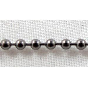 round Ball-Chain, copper, black, 1.2mm dia