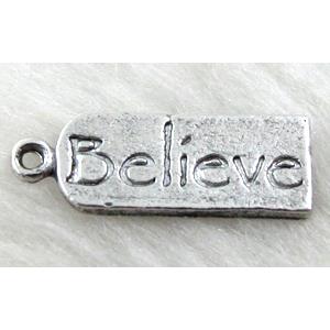 Pendant, Tibetan Silver Charms, 8x21mm