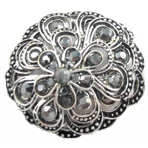 Tibetan Silver pendants, Lead and nickel Free, 35mm dia