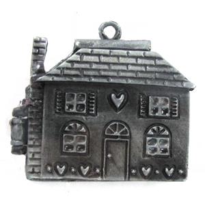 Tibetan Silver pendants, Lead and nickel Free, bronze, 40x35mm