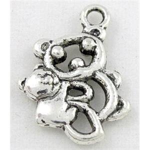 tibetan silver pendant, Non-Nickel, approx 13x19mm