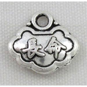 tibetan silver charms bead non-nickel, approx 12x11mm