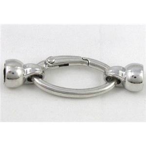 end of cord, alloy clasp for necklace, bracelet, gold, approx 16x30mm,