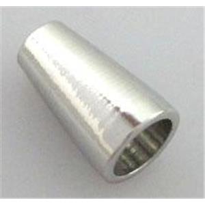 Copper end Caps, platinum plated, (5-8)x13mm