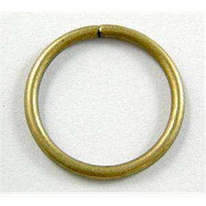 iron Jump Rings, antique bronze, approx 18mm