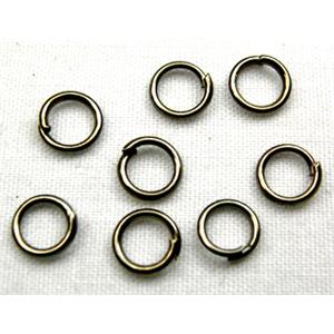 Jump Rings, iron, black, 5mm dia