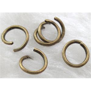 bronze open mouth iron Jump Ring, approx 7mm dia