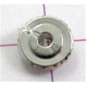 copper spacer bead, 6mm, Platinum plated