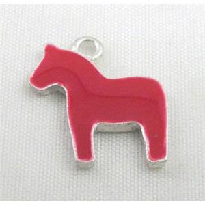 bracelet bar, enamel alloy pendant, approx 18x18mm